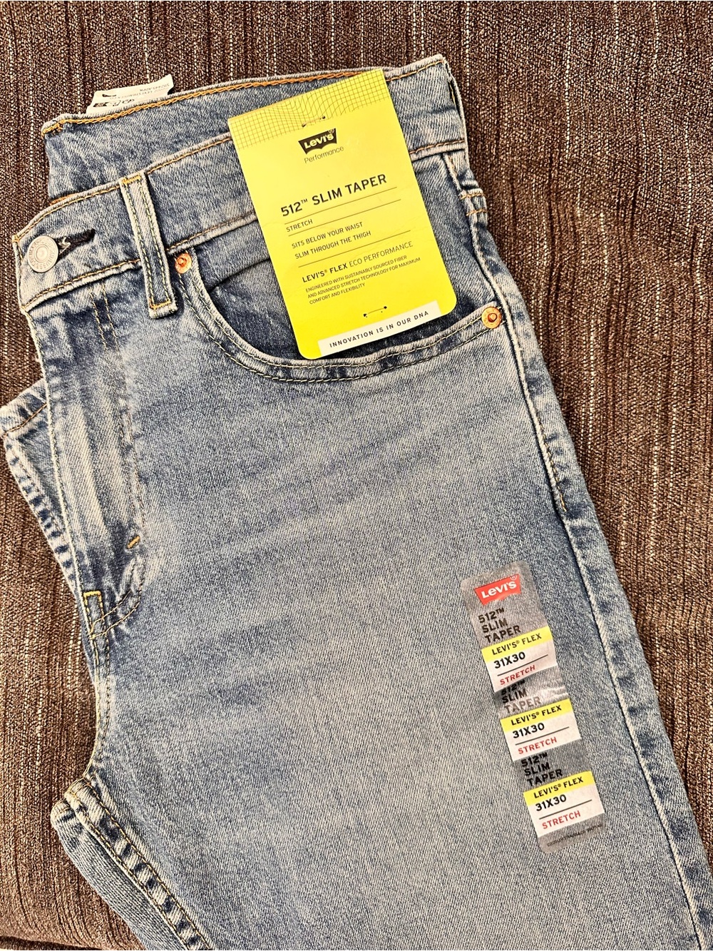 Levi's Men's 512 Slim Taper-Fit Jeans - Light Blue - NEW